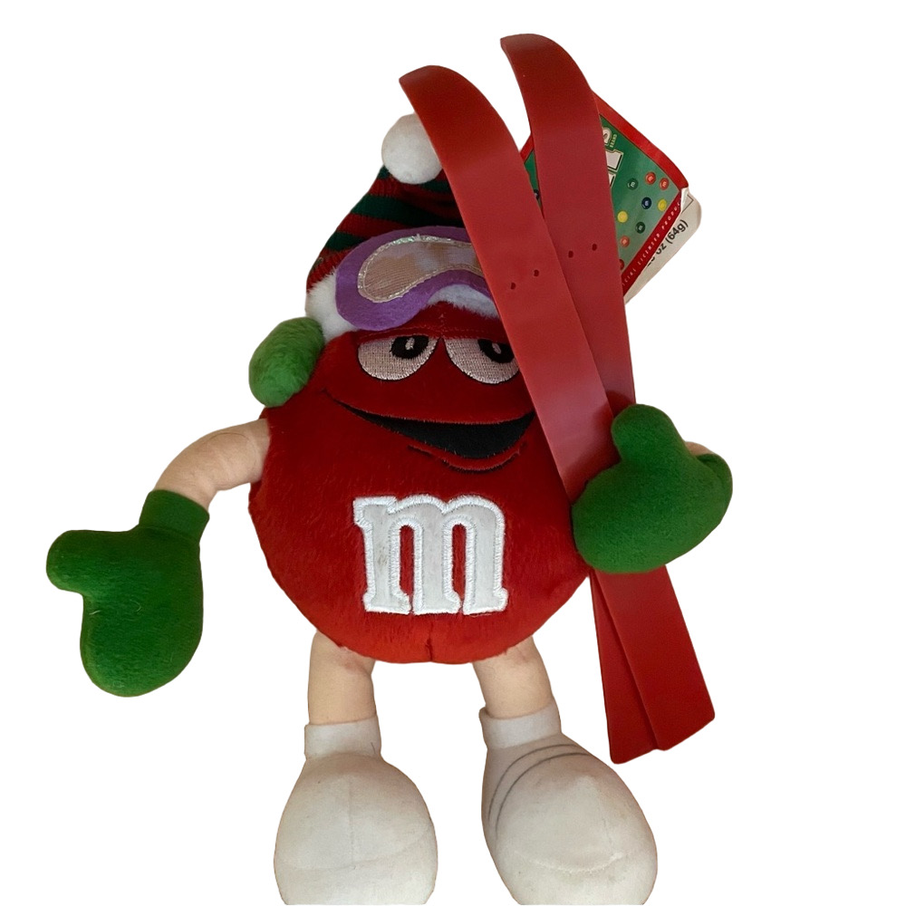 Red Christmas M&M’s with skis NWT Collectible!